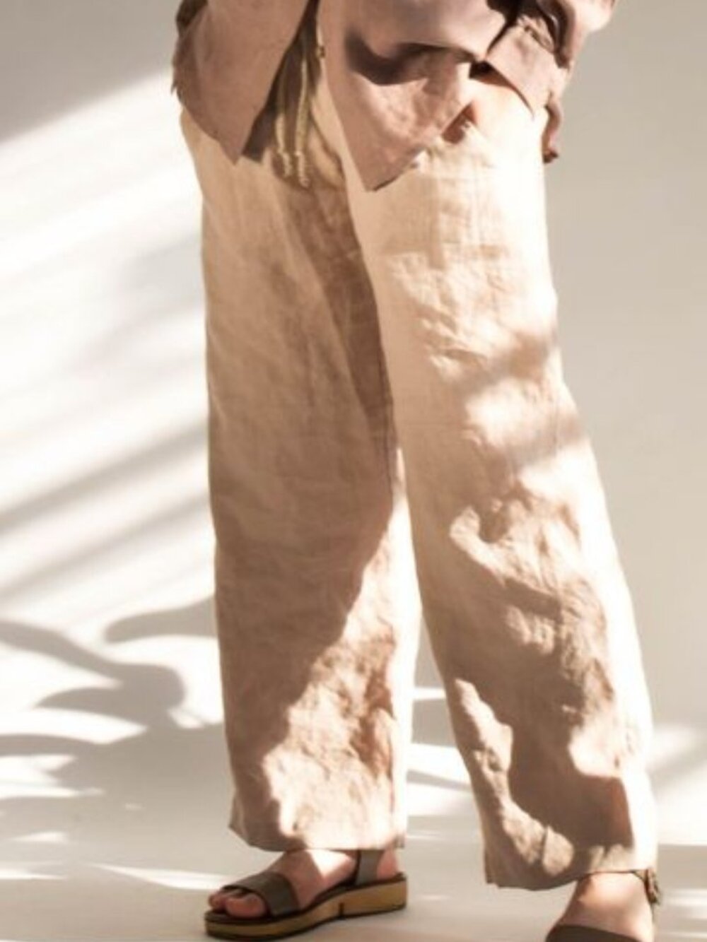 Women's Plus Size Linen Blend Pants sz 20 -  Light Beige